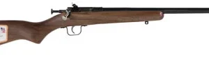Crickett KSA2338 Youth  22 WMR 1rd 16.12" Barrel & Receiver, Fixed Front/Adjustable Rear Peep Sights, Walnut Stock w/11.5" LOP, Rebounding Firing Pin Safety