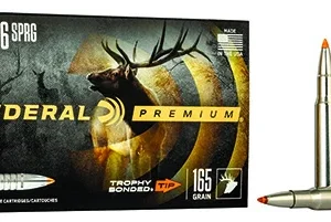 Federal P3006TT2 Premium  30-06 Springfield 165 gr Trophy Bonded Tip 20 Per Box/ 10 Case