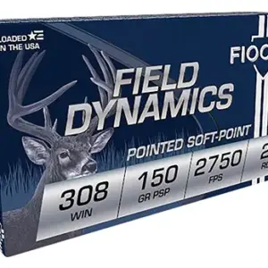 Fiocchi 308B Field Dynamics 308Win 150gr Pointed Soft Point 20 Per Box/10 Case