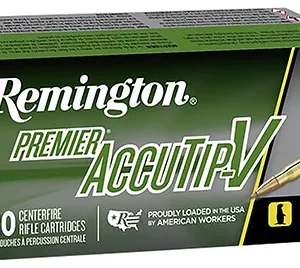 Remington Ammunition 29174 Premier Accutip-V 222 Rem 50 gr AccuTip V Boat Tail 20 Per Box/ 10 Case