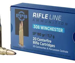 PPU PP3083 Standard Rifle  308Win 180gr Soft Point 20 Per Box/10 Case