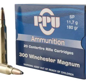 PPU PP3003 Standard Rifle  300 Win Mag 180 gr Soft Point 20 Per Box/ 10 Case