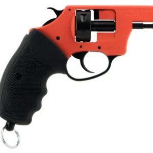 Charter Arms 82290 Pro 22  22 Blank, 6rd Orange Cerakote Frame, Black Rubber Grips