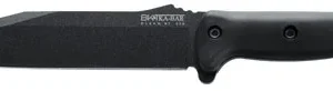 Ka-Bar BK7 Becker Combat Utility 7" Fixed Clip Point Plain Black 1095 Cro-Van Blade, Black Ultramid Handle, Includes Sheath