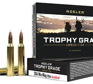 Nosler 60019 Trophy Grade  264WinMag 130gr Nosler AccuBond 20 Per Box/10 Case