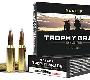 Nosler 60045 Trophy Grade  7mmRemSA UltraMag 160gr Nosler Spitzer Partition 20 Per Box/10 Case