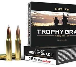 Nosler 60049 Trophy Grade  308 Win 165 gr Nosler AccuBond 20 Per Box/ 10 Case