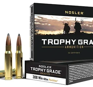 Nosler 60053 Trophy Grade  308 Win 165 gr Nosler Spitzer Partition 20 Per Box/ 10 Case