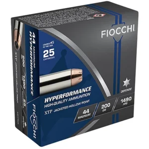 Fiocchi 44XTPB25 Hyperformance  44 Rem Mag 200 gr Hornady XTP Hollow Point 25 Per Box/ 20 Case