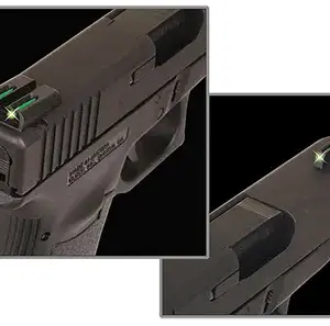 TruGlo TG131MPTY TFO  Black | Green Tritium & Fiber Optic Front Sight Yellow Tritium & Fiber Optic Rear Sight