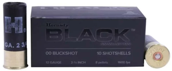 HORNADY BLACK 12G 00BUCK 10RD BX 100RD CASE - Image 4