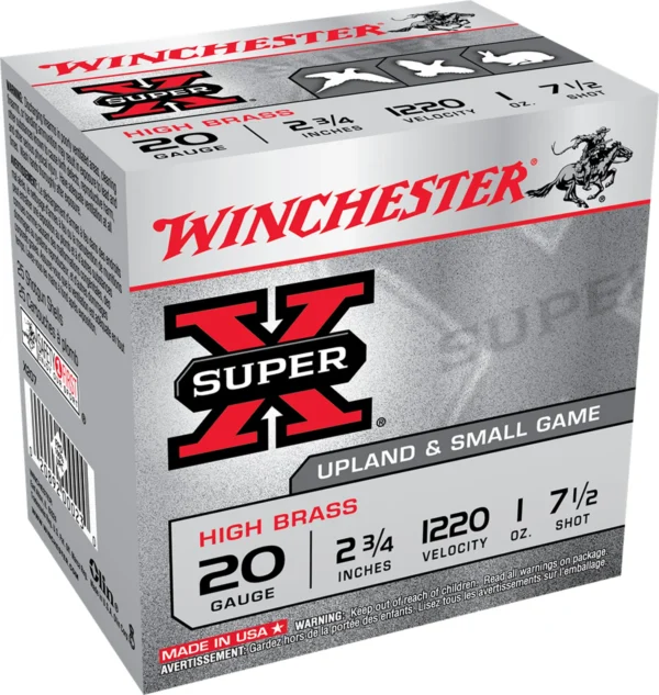 Winchester Ammo X207 Super X Heavy Game Load High Brass 20Gauge 2.75" 1oz 7.5Shot 25 Per Box/10 Case