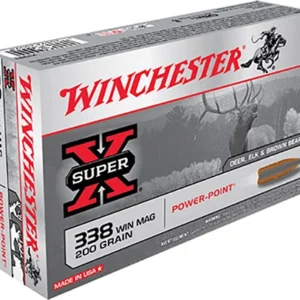 Winchester Ammo X3381 Power-Point 338 Win Mag 200 gr Power Point 20 Per Box/ 10 Case