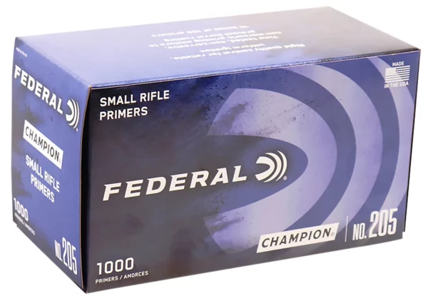 Federal 205 Champion Small Rifle Multi Caliber 1000 Per Box/5 Case