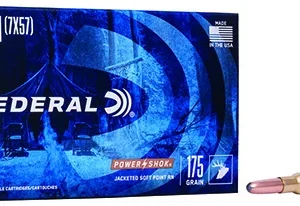 Federal 7A Power-Shok  7mm Mauser 175 gr Jacketed Soft Point 20 Per Box/ 10 Case