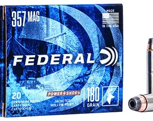 Federal C357G Power-Shok Handgun 357 Mag 180 gr Jacket Hollow Point 20 Per Box/ 25 Case