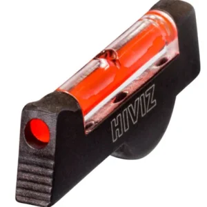 HiViz SW1002R Front Sight for Smith and Wesson Revolver with 2.5" or Longer Barrel  Black | Red Fiber Optic
