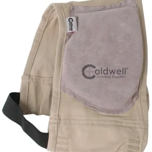 Caldwell 300010 Magnum Recoil Shield Tan Cloth w/Leather Pad