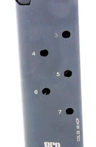 ProMag COL02 Standard  7rd 45 ACP Fits 1911 Government Blued Steel