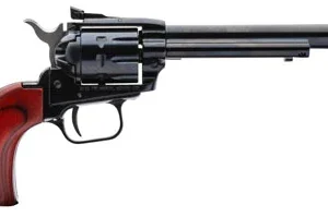 Heritage Mfg RR22999MB6AS Rough Rider  22 LR 22 WMR 9 Shot, 6.50" Black Steel Barrel, Black Zinc Alloy Frame, Black Cylinder, Cocobolo Grip, Hammer/Thumb Safety, Exposed Hammer
