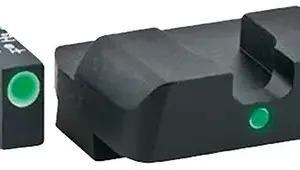 AmeriGlo GL102 i-Dot Sight set for Glock  Black | Green Tritium with White Outline Front Sight Green Tritium i-Dot Rear Sight