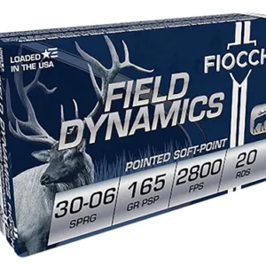 Fiocchi 3006C Field Dynamics  30-06 Springfield 165 gr Pointed Soft Point 20 Per Box/ 10 Case