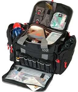 GPS Bags 2014LRB Large  Black Nylon w/ Lift Ports, Storage Pockets, Visual ID Storage System & Holds 5 Handguns or More & Ammo Includes 4 Ammo Dump Cups