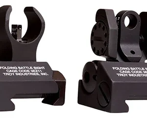 Troy Ind SSIGIARSTBT00 Tritium Micro BattleSight Set HK Front & Round Rear  Black Hardcoat Anodized