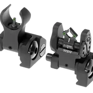 Troy Ind SSIGMCMSTBT01 Tritium Micro BattleSight Set M4 Front & Dioptic Rear  Black Hardcoat Anodized