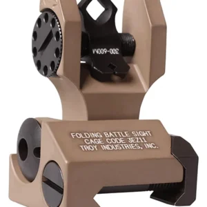 Troy Ind SSIGDOARFFT00 Rear Folding BattleSight Dioptic  Flat Dark Earth Folding for AR-15