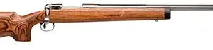 Savage Arms 01270 12 BVSS 22-250 Rem Caliber with 4+1 Capacity, 26" Barrel, Matte Stainless Metal Finish & Natural Brown Laminate Stock Right Hand (Full Size)