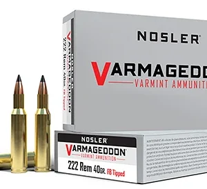 Nosler 65135 Varmageddon  222 Rem 40 gr Flat Base Tipped 20 Per Box/ 20 Case