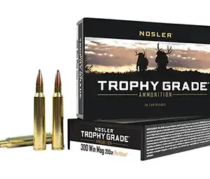 Nosler 60069 Trophy Grade  300 Win Mag 200 gr Nosler Spitzer Partition 20 Per Box/ 10 Case