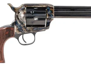 Taylors & Company 555130 Gambler  45 Colt (LC) Caliber with 5.50" Blued Finish Barrel, 6rd Capacity Blued Finish Cylinder, Color Case Hardened Finish Steel Frame & Checkered Walnut Grip