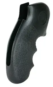 Hogue 19100 Monogrip Finger Grooves Black Nylon Cobblestone Finish Fits S&W K Frame with Round Butt
