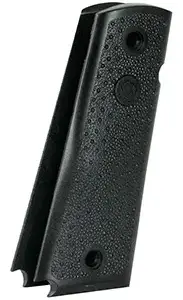 Hogue 45190 OverMolded Grip Panels Cobblestone Black Nylon with Palm Swells for 1911 Government