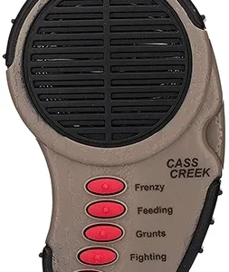 Cass Creek CC034 Ergo Electronic  Boar Call, 5 Authentic Sounds, Brown Plastic, Includes Belt Clip & External Speaker Input Jack