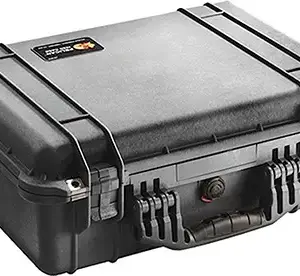 Pelican 1520000110 Protector Case Black Polypropylene Holds Handgun