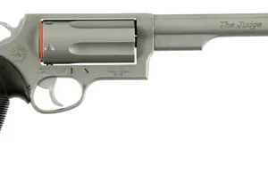 Taurus 2441069MAG Judge Magnum Compact Frame 45 Colt (Long Colt)/410 Gauge 5rd 6.50" Matte Stainless Steel Barrel, Cylinder & Frame, Black Ribber Grip, Transfer Bar Safety, Exposed Hammer