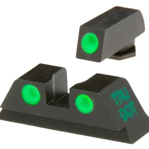 Meprolight USA 102203131 Tru-Dot Sight Set Fixed Green Tritium Front & Rear/ Black Frame Compatible w/Glock 42 Front Post/Rear Dovetail Mount