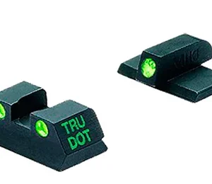 Meprolight USA 151203101 Tru-Dot  Black | Green Tritium Front Sight Green Tritium Rear Sight Set