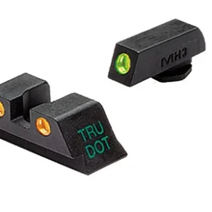 Meprolight USA 102243301 Tru-Dot  Black | Green Tritium Front Sight Orange Tritium Rear Sight Set
