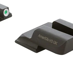 AmeriGlo SW141 i-Dot Sight Set for Smith & Wesson M&P Shield  Black | Green Tritium with White Outline Front Sight Green Tritium i-Dot Rear Sight