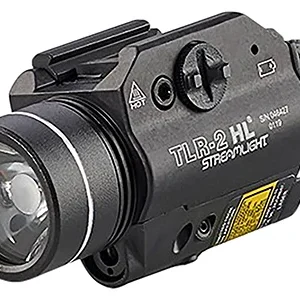 Streamlight 69261 TLR-2 HL Gun Light  Black Anodized 1,000 Lumens White LED Red Laser