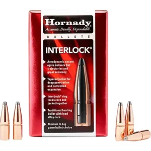 Hornady 3045 InterLock  30 Cal .308 165 gr Boat Tail Spire Point 100 Per Box/ 15 Case