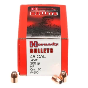 Hornady 4500 InterLock  45 Cal .458 300 gr Hollow Point 50 Per Box/ 15 Case