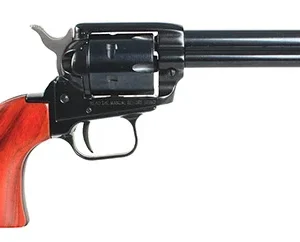 Heritage Mfg RR22B4 Rough Rider  22 LR 6 Shot, 4.75" Black Steel Barrel, Black Zinc Alloy Frame, Black Cylinder Cocobolo Grip, Hammer/Thumb Safety, Exposed Hammer