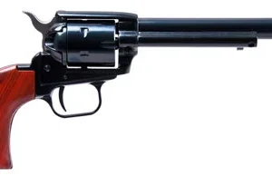 Heritage Mfg RR22B6 Rough Rider  22 LR 6 Shot, 6.50" Black Steel Barrel, Black Zinc Alloy Frame, Black Cylinder, Cocobolo Grip, Hammer/Thumb Safety, Exposed Hammer