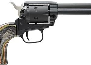 Heritage Mfg RR22MBS4 Rough Rider  22 LR 22 WMR 6 Shot 4.75" Black Satin Barrel, Cylinder & Frame, Camo Laminate Grips