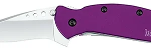 Kershaw 1620PUR Scallion  2.40" Folding Drop Point Plain Bead Blasted 420HC SS Blade Purple Anodized Aluminum Handle Includes Pocket Clip